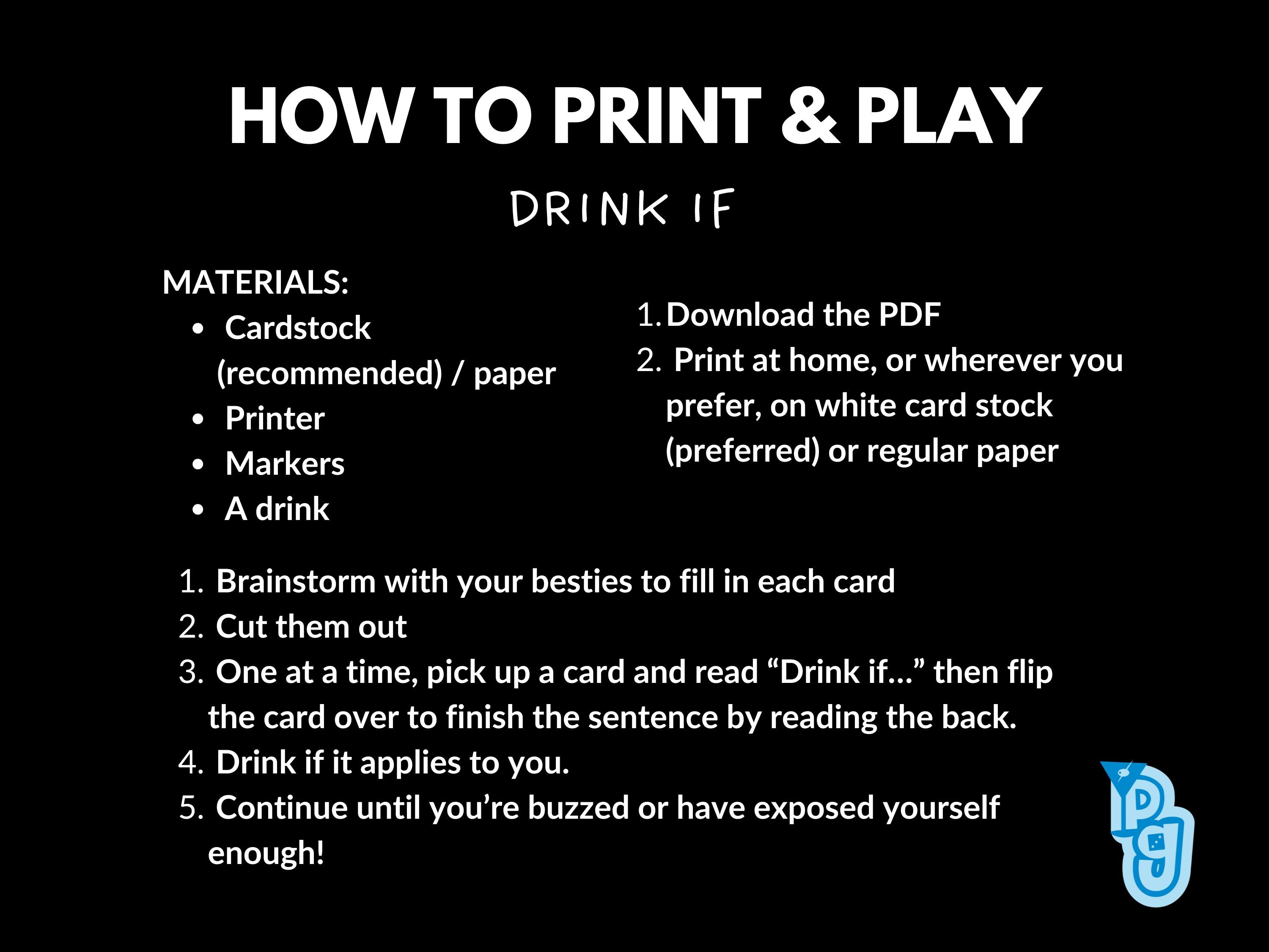 BLANK | Mature Drink If Cards