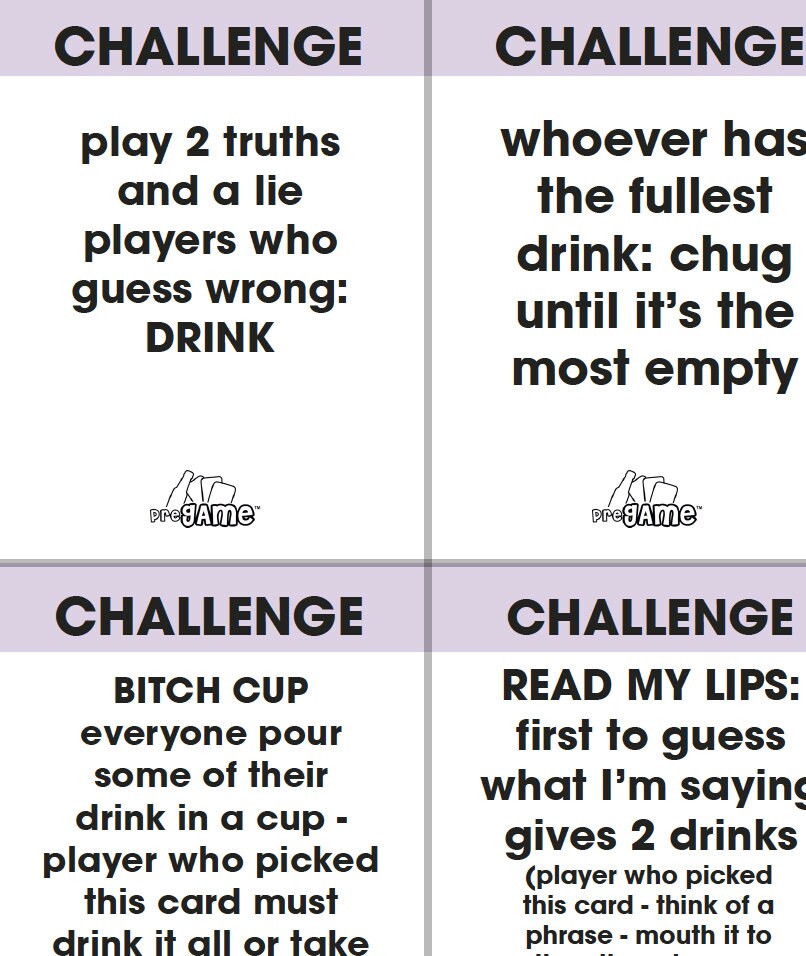 THE ULTIMATE PREGAME | Drinking Card Game