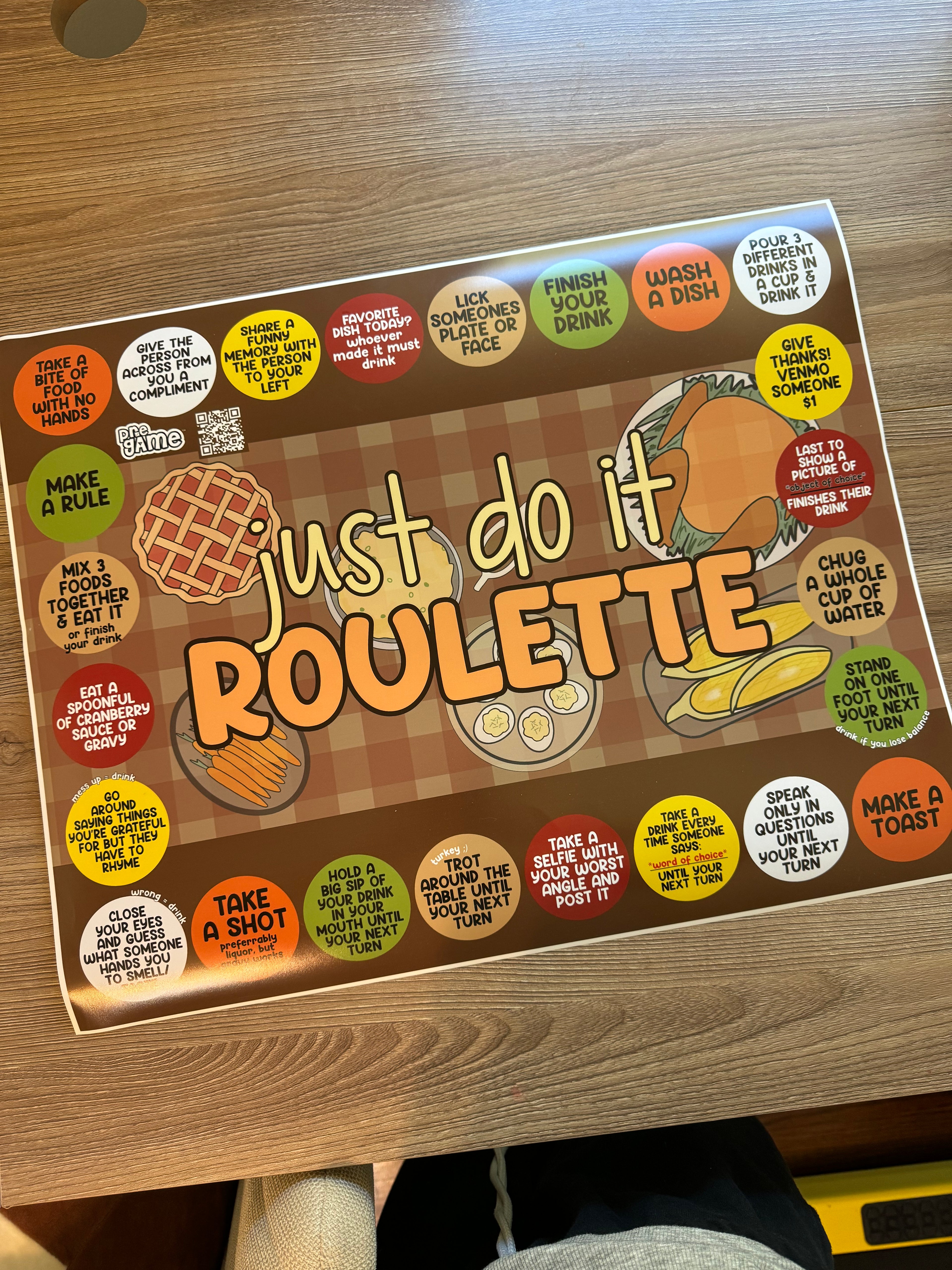 THANKSGIVING CHALLENGE ROULETTE
