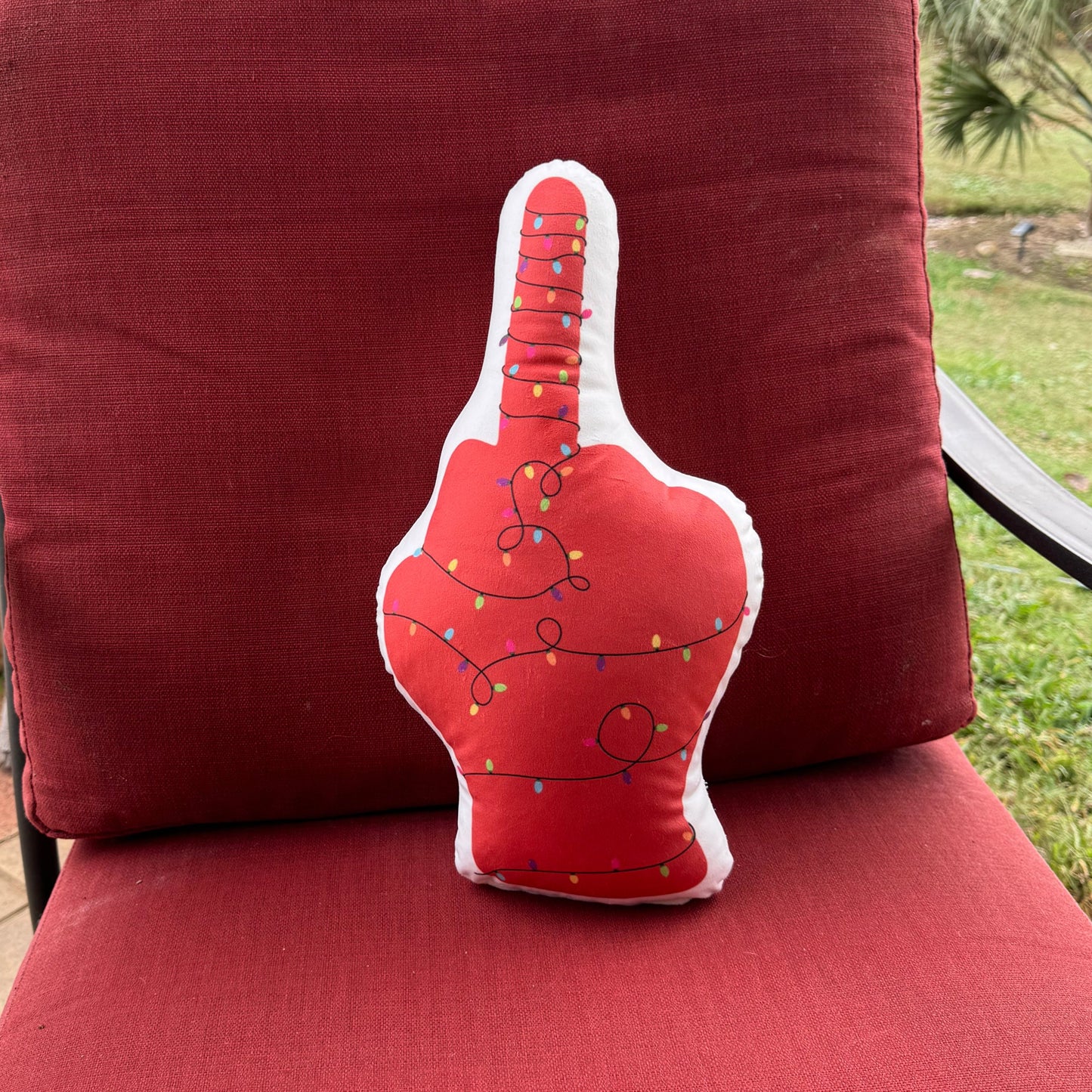 FESTIVE MIDDLE FINGER | PILLOW