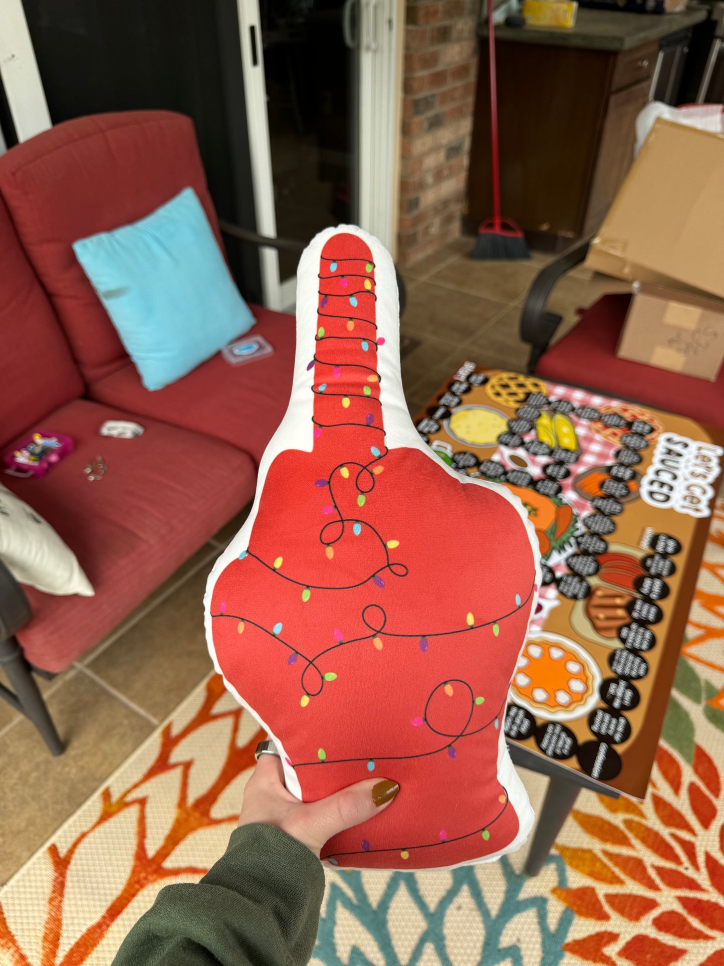 FESTIVE MIDDLE FINGER | PILLOW