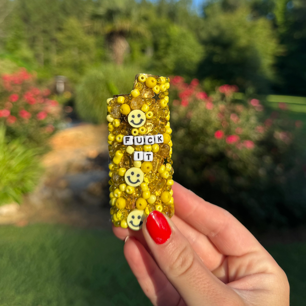 BEADED LIGHTER COVER | FUCK IT