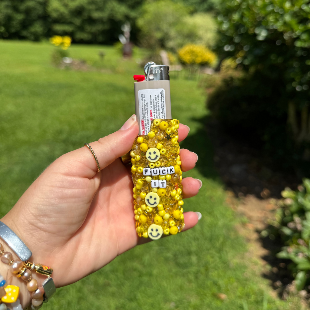 BEADED LIGHTER COVER | FUCK IT