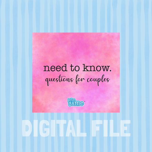 NEED TO KNOW | Questions for Couples