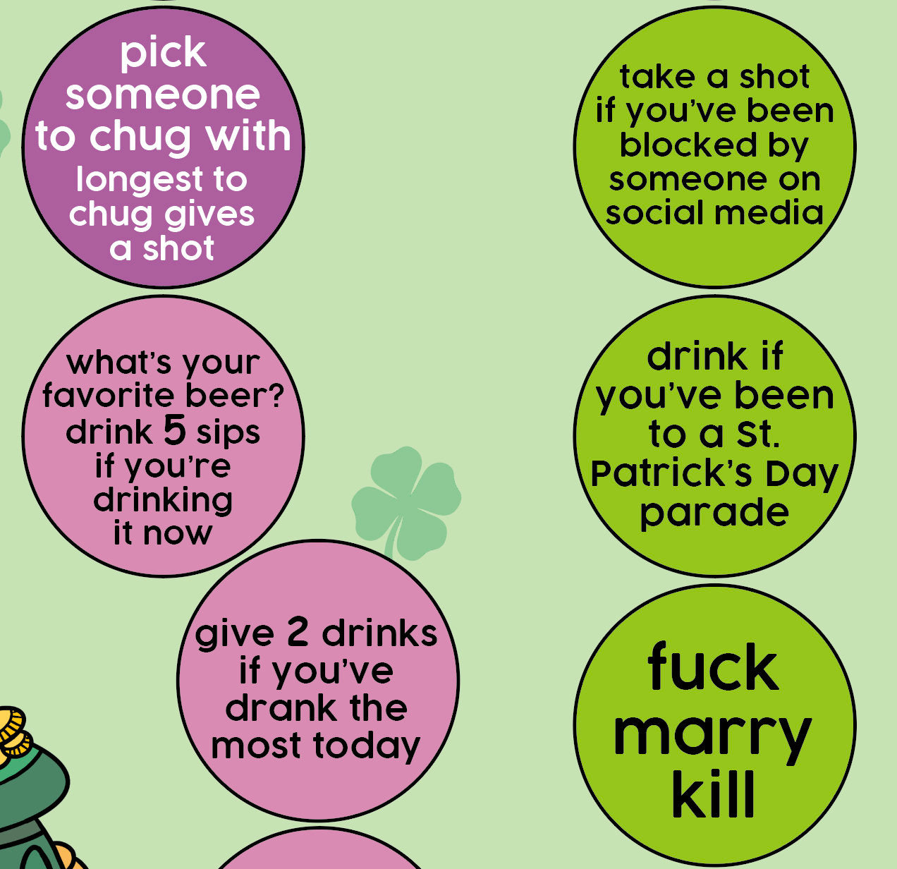 LET'S GET LUCKED UP | St Pattys Drinking Game