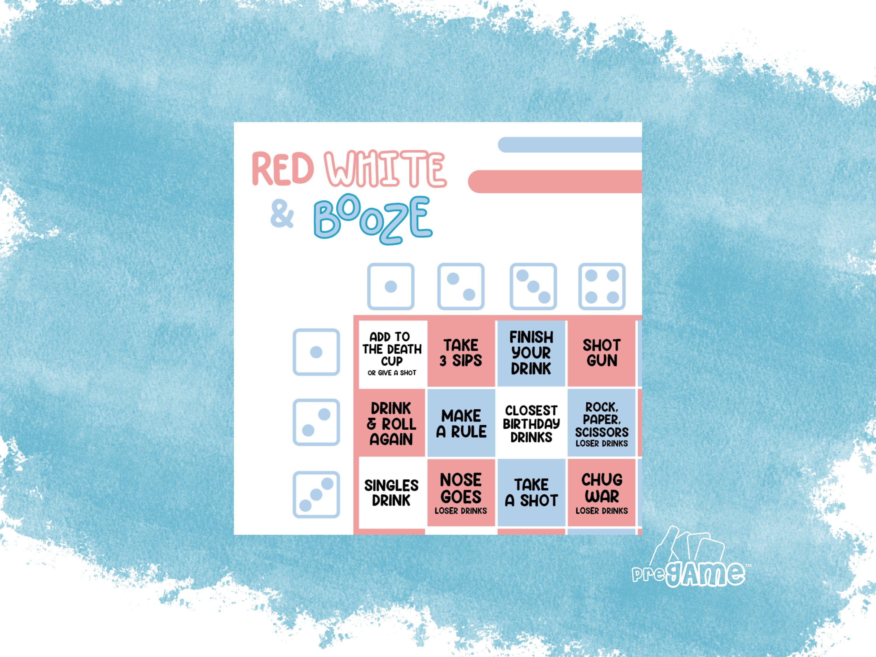 RED WHITE & BOOZE | Dice Game
