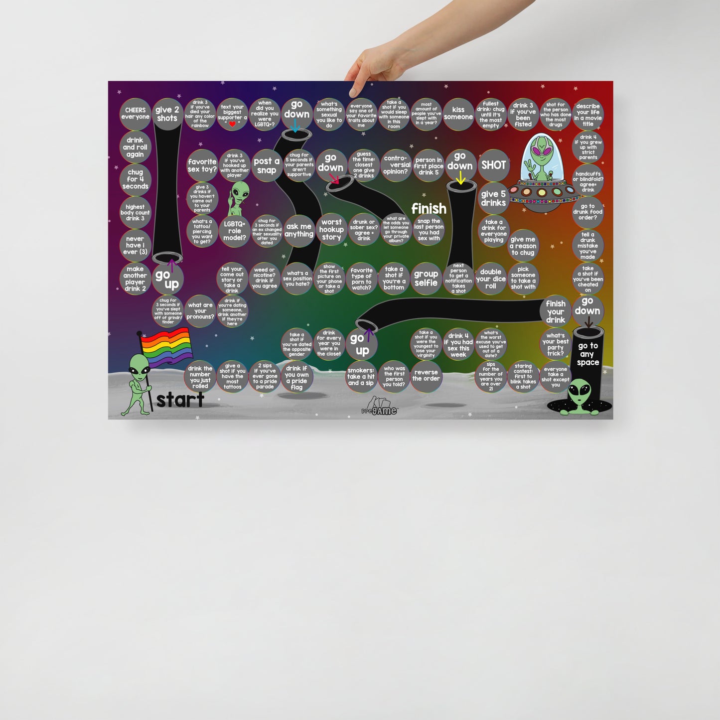 LGBTQ+ DRINKING BOARD GAME (PRINT ONLY) plastered and proud